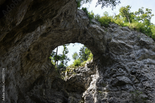 Rakov Skocjan ( Rakov Škocjan ) is a karst valley and the oldest landscape park in Slovenia. Small Natural Bridge ( Mali Naravni Most ) is most important geologic phenomena of the park. 