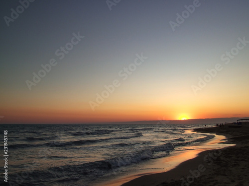 Landspace of sunset beach, Turkey