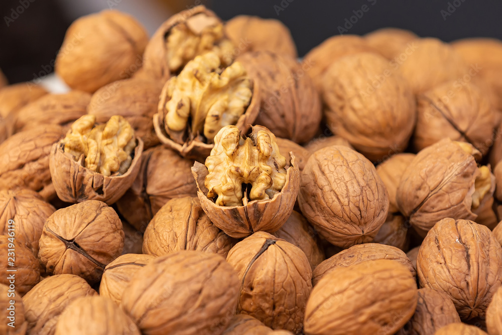 Walnuts kernels together as a healthy lifestyle and nutrition concept. Walnuts kernels together as a healthy lifestyle and nutrition concept.