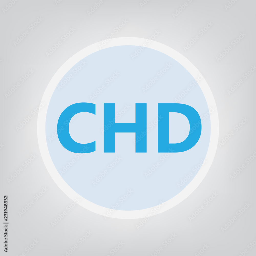 CHD (Congenital heart defect) acronym- vector illustration CHD (Congenital heart defect) acronym- vector illustration