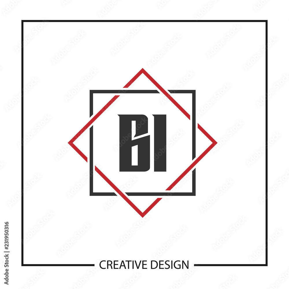 Initial Letter BI Logo Template Design Vector Illustration
