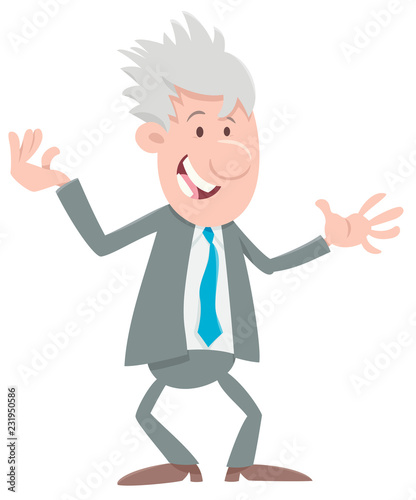 manager or businessman cartoon character