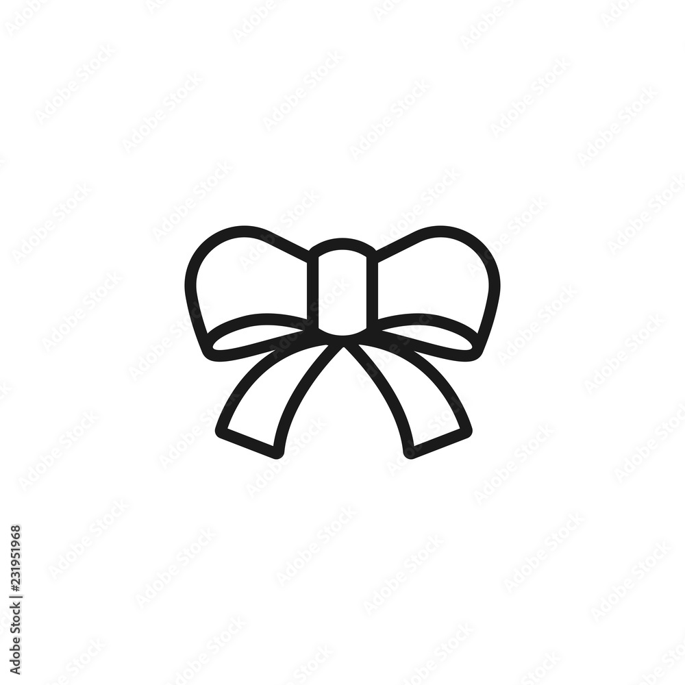Bow Ribbon Minimalistic Flat Line Outline Stroke Icon Pictogram Symbol Set Bow Ribbon Minimalistic Flat Line Outline Stroke Icon Pictogram Symbol Set