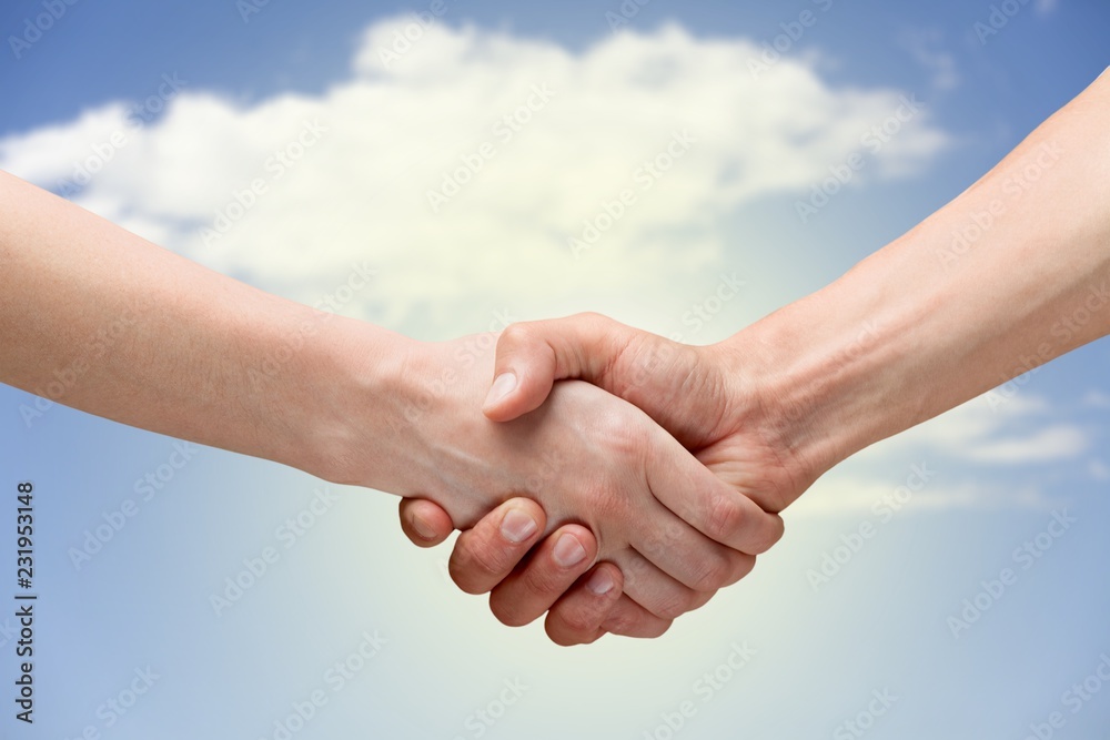 Business handshake of business people on background Business handshake of business people on background