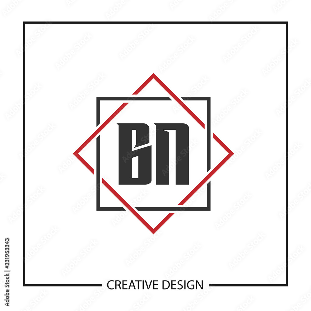 Initial Letter BN Logo Template Design Vector Illustration
