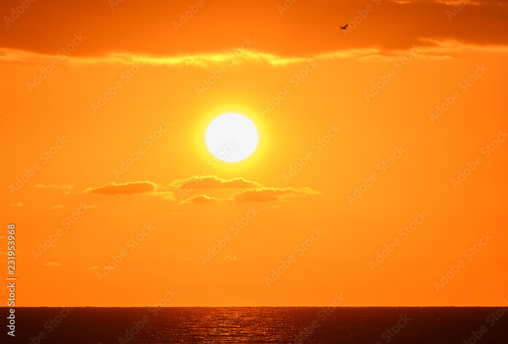 Golden sunset over the Black Sea. Golden sunset over the Black Sea.