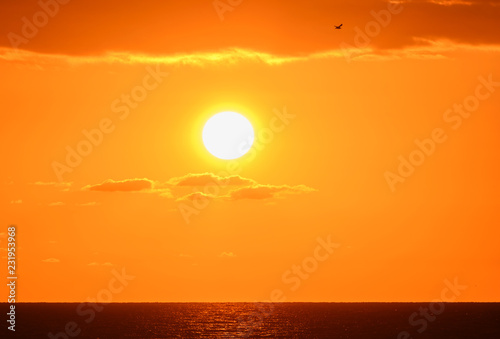 Golden sunset over the Black Sea.