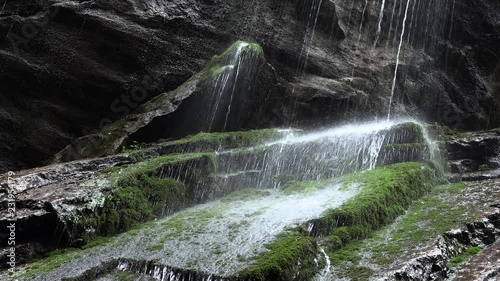 Mountain waterfall in bavaria, slow moution photo