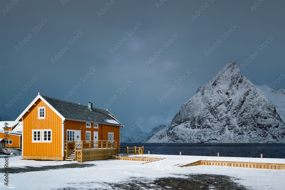 Sakrisoy fishing village on Lofoten Islands, Norway 