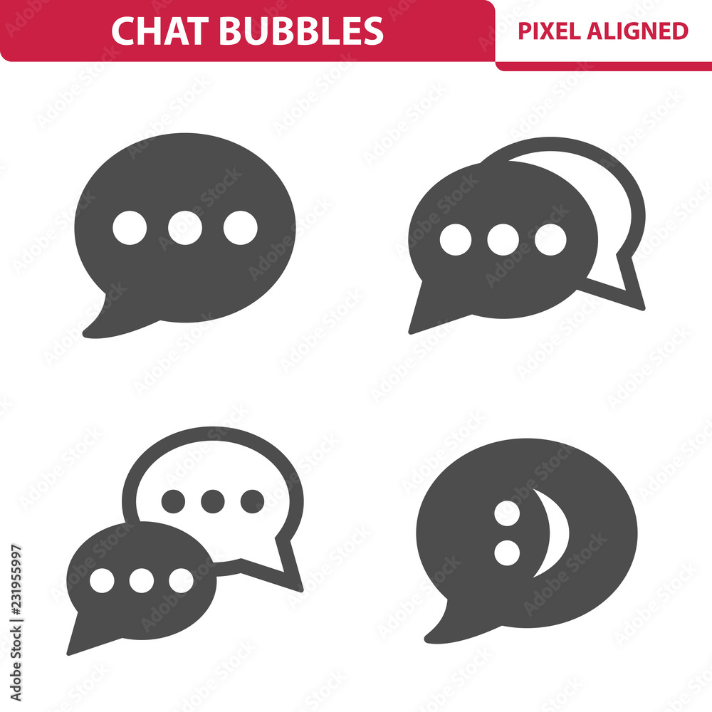 Chat Bubbles Icons Chat Bubbles Icons