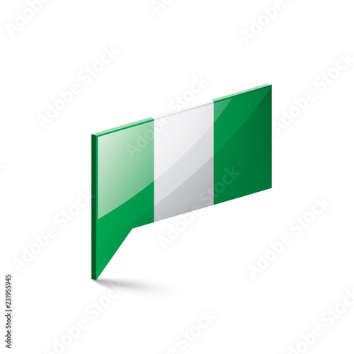 Nigeria flag, vector illustration on a white background. Free Download Nigeria flag, vector illustration on a white background. - GFXLoad