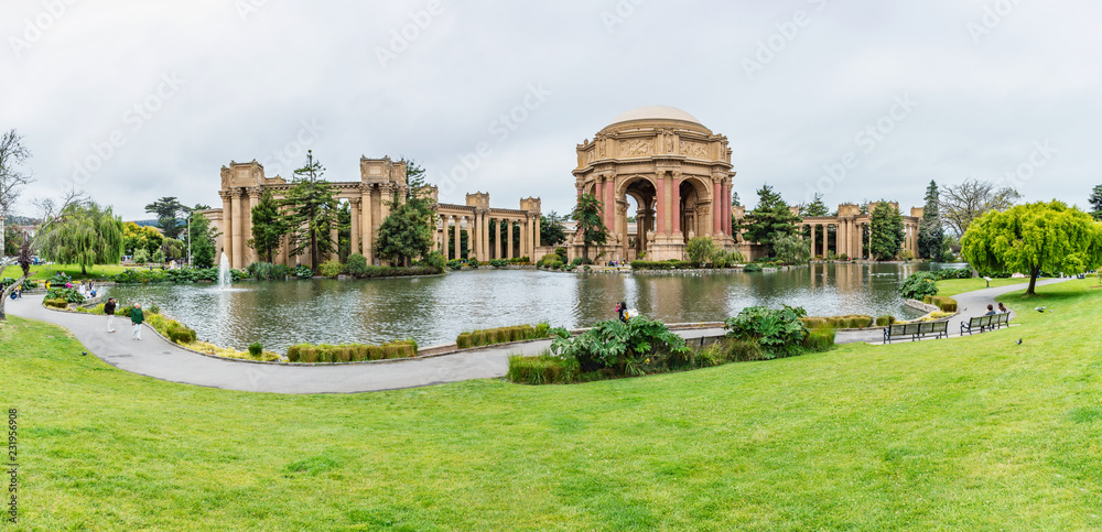 Panoramic View of Palace of Fine Arts Theatre San Francisco California