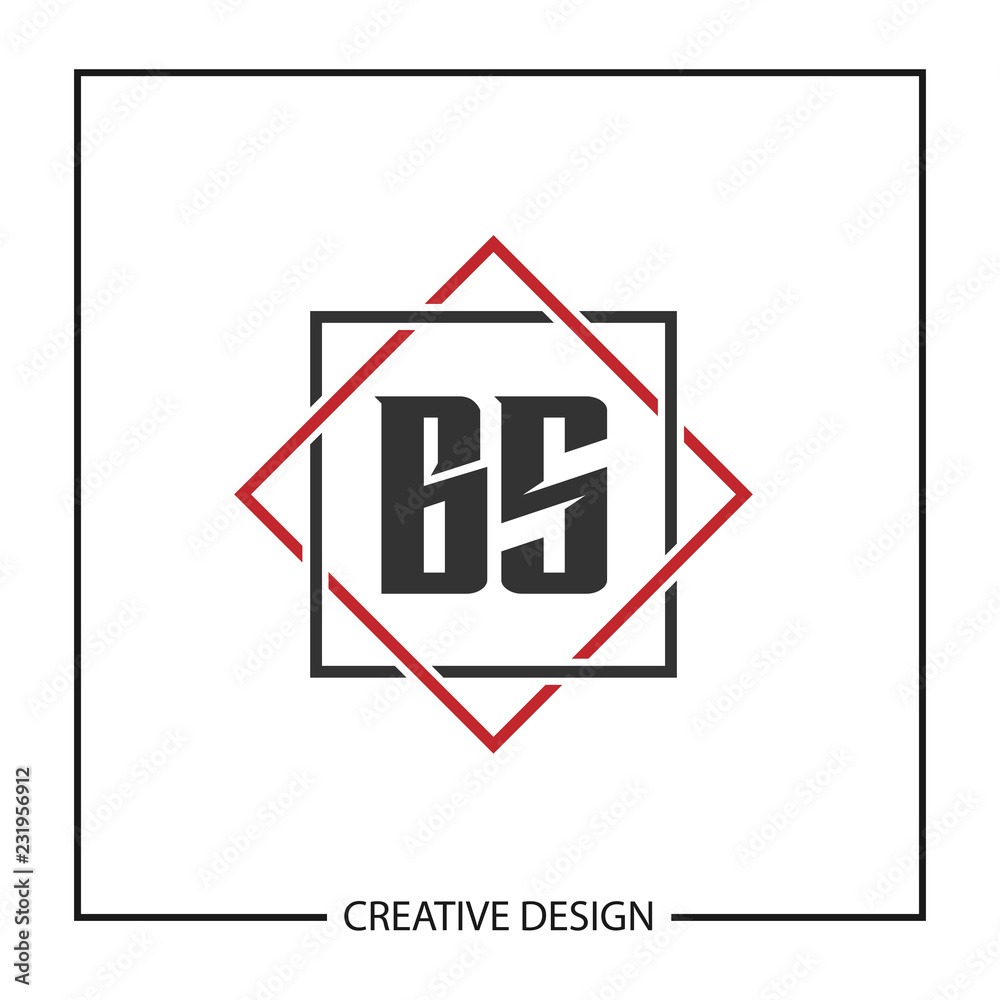 Fototapeta premium Initial Letter BS Logo Template Design Vector Illustration