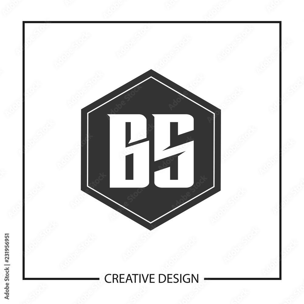 Fototapeta premium Initial Letter BS Logo Template Design Vector Illustration
