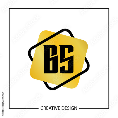 Initial Letter BS Logo Template Design Vector Illustration photo