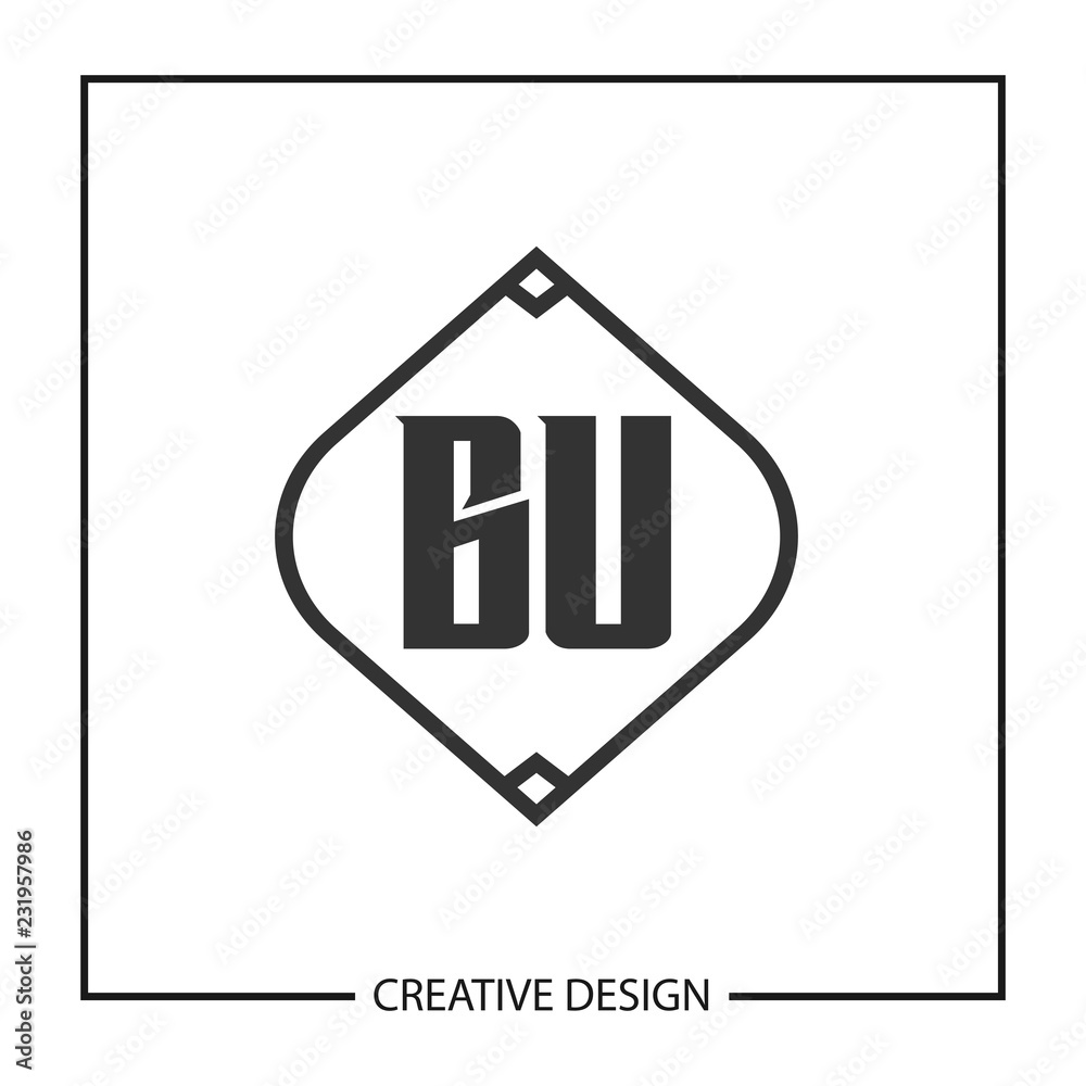 Initial Letter BU Logo Template Design Vector Illustration