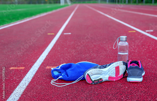 Typical athletic track