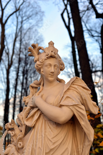 Statue of goddess Ceres in Summer Garden. photo
