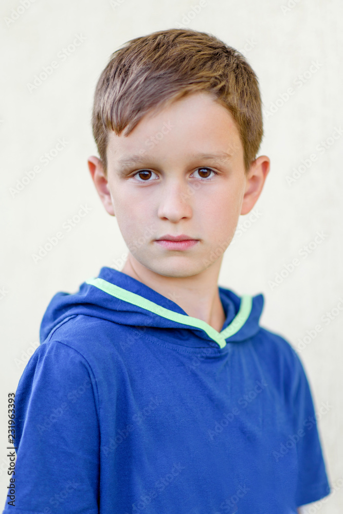 Portrait of a boy in the summer outdoors Portrait of a boy in the summer outdoors