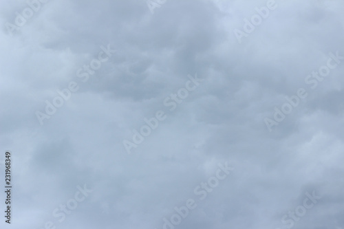 Gray rain clouds detail overcast sky