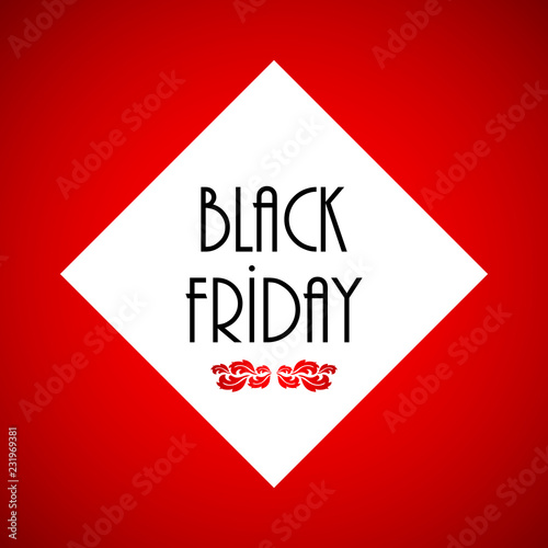 black friday advertising banner, business promotional tag