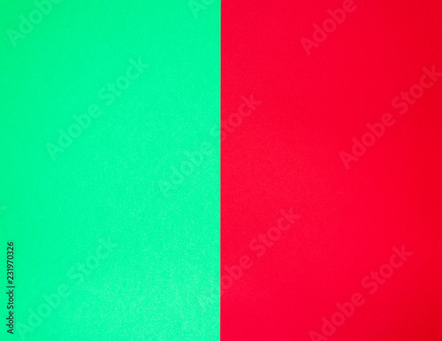 abstract paper background, half green and red