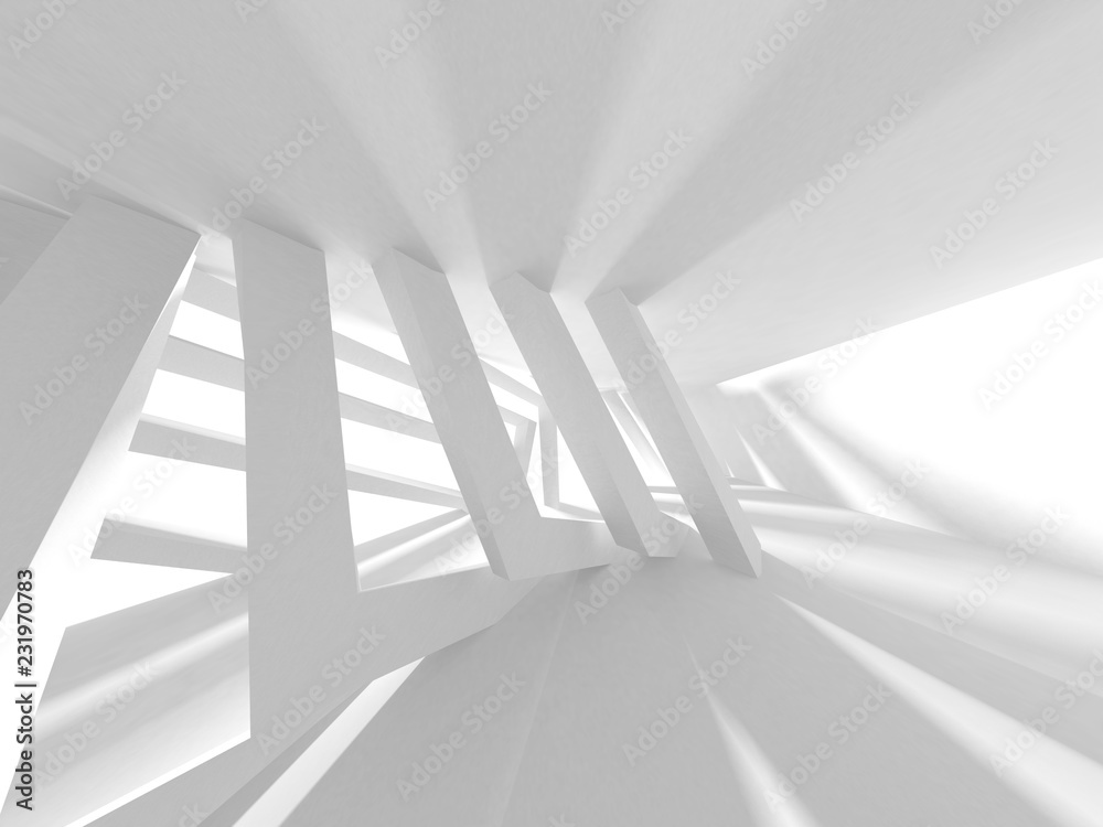 Obraz premium Abstract Modern White Architecture Background