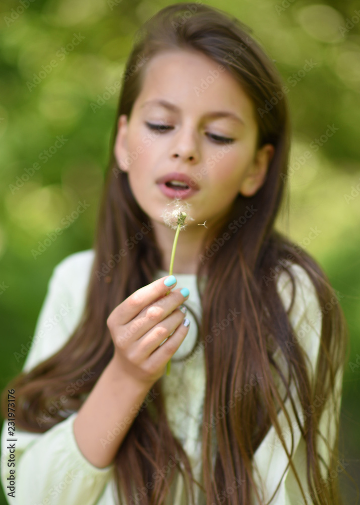 portrait of young girl outdoors in summer portrait of young girl outdoors in summer