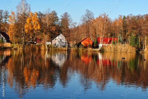 Pejzaż jesienny wsi