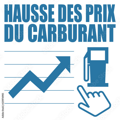 Logo hausse des prix du carburant.
