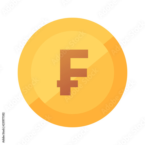 Vector icon of French Franc...