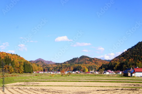 会津　昭和村　紅葉　