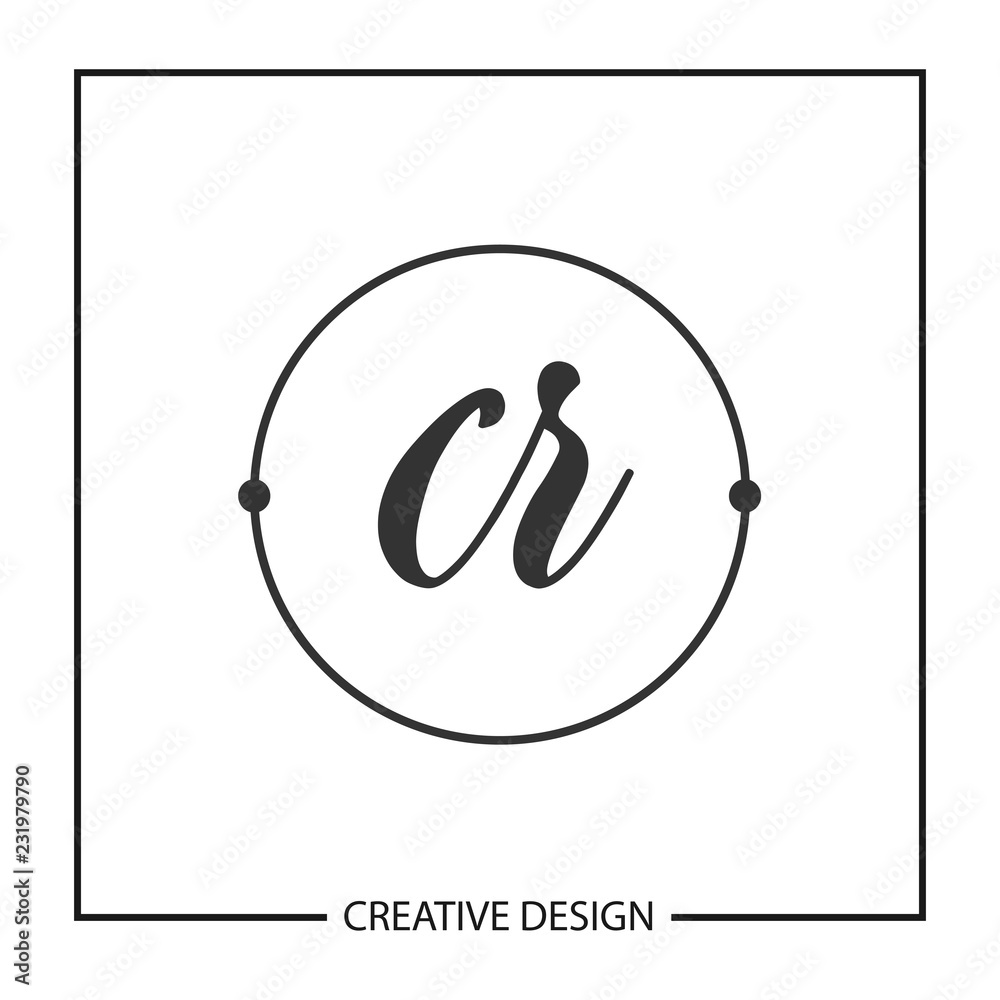 Initial Letter CR Logo Template Design Vector Illustration