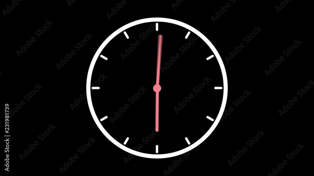 Stopwatch flat animated icon design moving arrows on black background Stopwatch flat animated icon design moving arrows on black background
