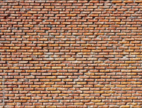 Red brown brick wall use as multipurpose background backdrop