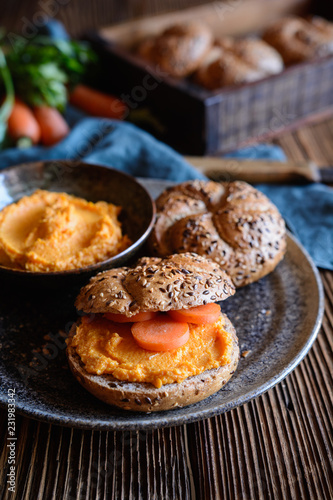 Healthy carrot spread for breakfast