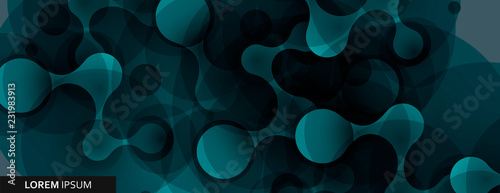 Abstract vector connect pattern molecules design