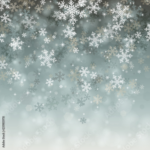 christmas background with snowflakes