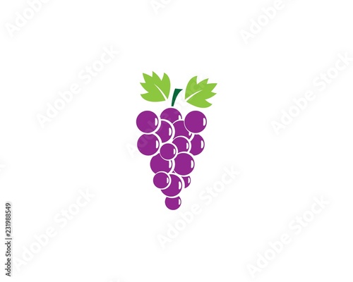 Grape logo template vector icon illustration design