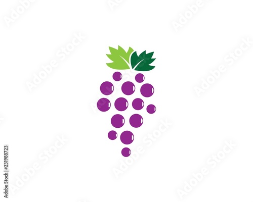 Grape logo template vector icon illustration design