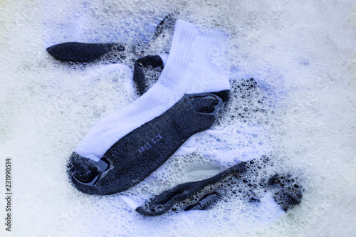 socks soaked  before washing