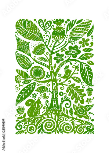 Four elements concept. Earth design background