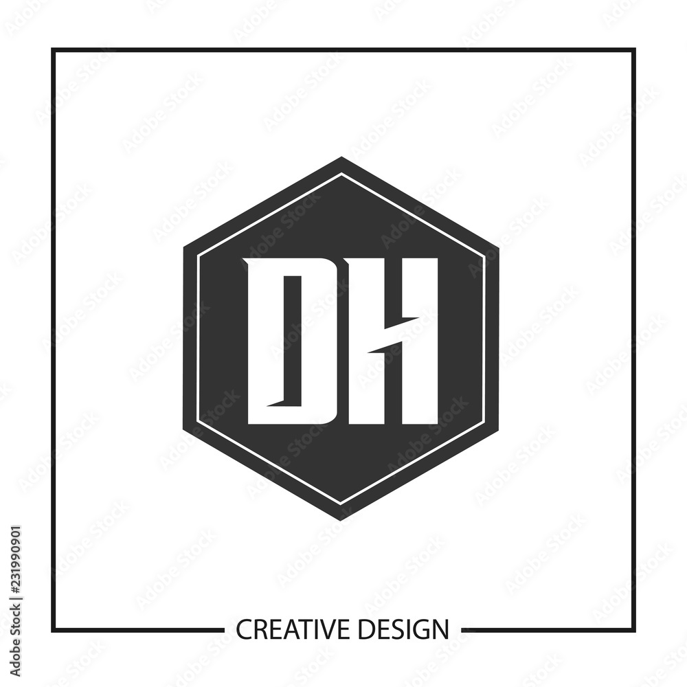 Fototapeta premium Initial Letter DH Logo Template Design Vector Illustration