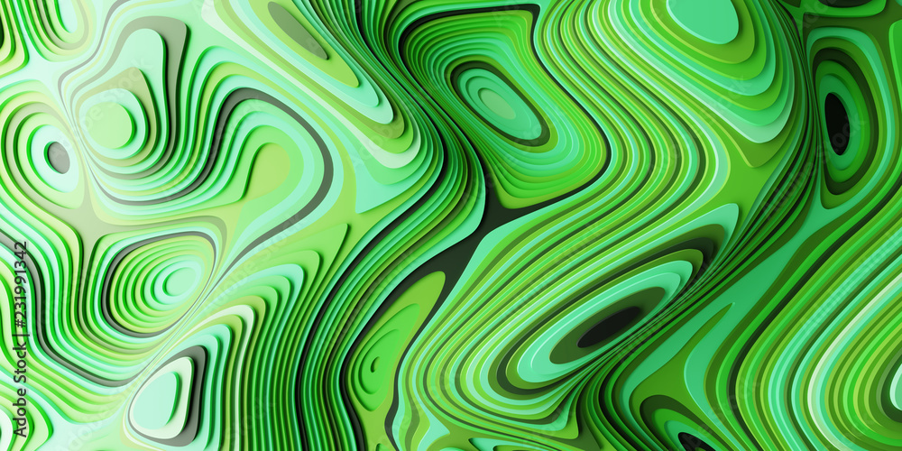 Abstract background with fluid and organic shapes. Original 3d rendering.
