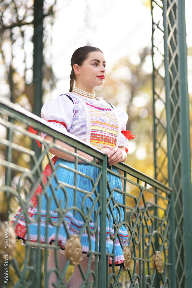 Fototapeta premium slovak woman in traditional costume