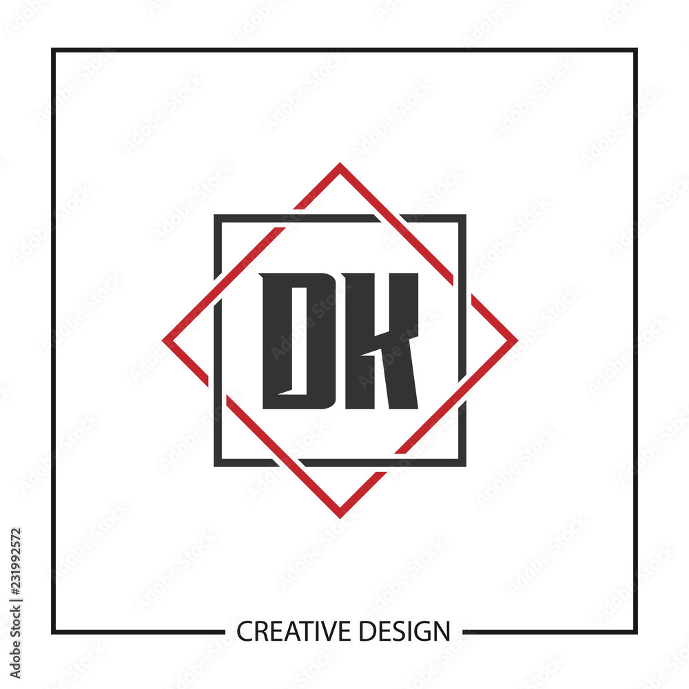 Initial Letter DK Logo Template Design Vector Illustration