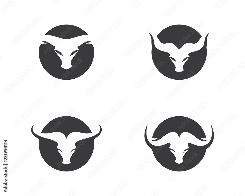Obraz premium Bull head vector icon