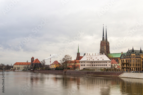Ostrow Tumski and river Oder, Wroclaw, Poland