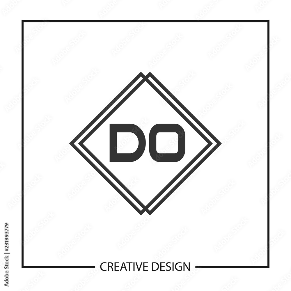 Initial Letter DO Logo Template Design Vector Illustration Initial Letter DO Logo Template Design Vector Illustration