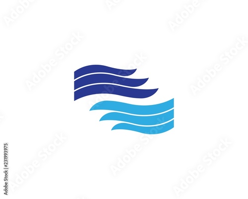 Water wave logo illustration